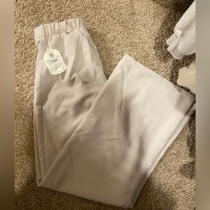 Francesca's Cream Straight Leg Trousers